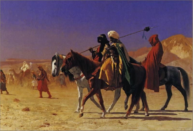 Jean-Leon Gerome Arabs Crossing the Desert Germany oil painting art